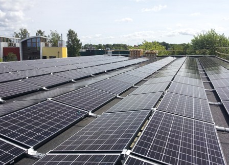 Hanwha Q CELLS PV Flat Roof System  on Danish Retirement House Is One of the Country’s Largest