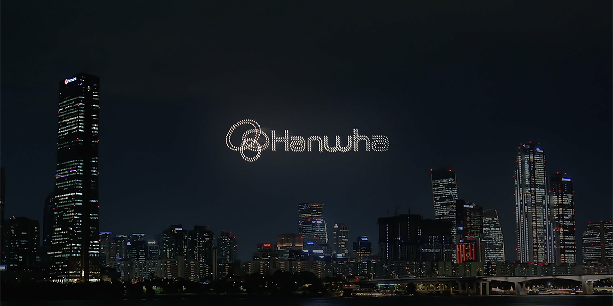 Hanwha set a Guinness World Record with its clean energy drone fireworks show.