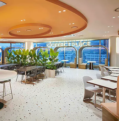 Hanwha’s Connect Terrace at Seoul Station.