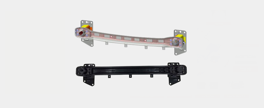 Steel-hybrid GMT Front Bumper Beams(“StrongLite”) Developed by Hanwha Advanced Materials