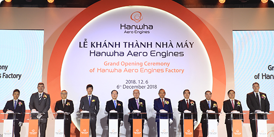 Hanwha Group Chairman Seung Youn Kim Attends Hanwha Aerospace Vietnam Plant Grand Opening Ceremony
