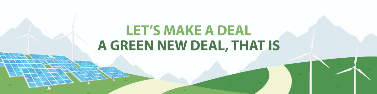 Let's make a Deal, A Green New Deal, That is Key visual image