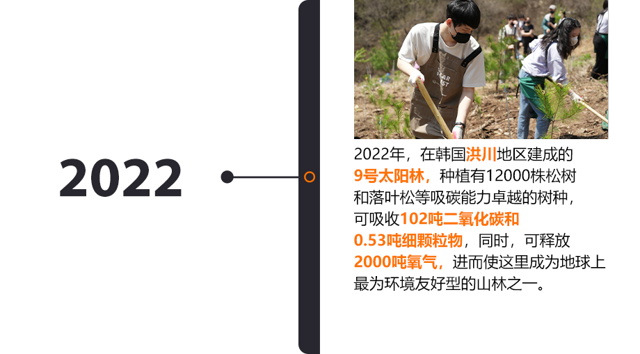 (2022) 9号韩华太阳林位于韩国洪。