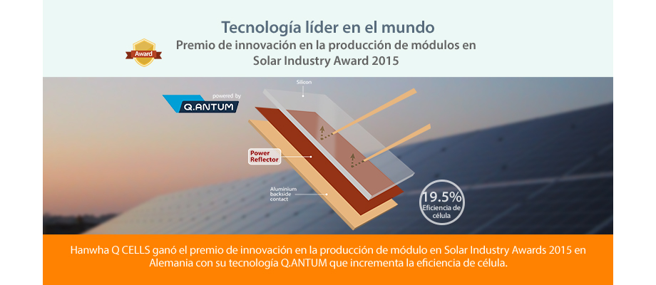 Premio de innovación en la producción de módulos en Solar Industry Award 2015