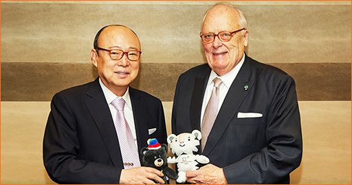 Hanwha Group Chairman Seung Youn Kim and Heritage Foundation’s Edwin Feulner Hope for Successful PyeongChang 2018 Olympic Winter Games