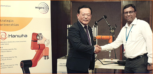 Hanwha Robotics and Wipro Team Up to Explore Cobot Market in India
