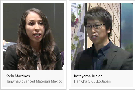 Karla Martines Hanwha Advanced Materials Mexico, Katayama Junichi Hanwha Q CELLS Japan