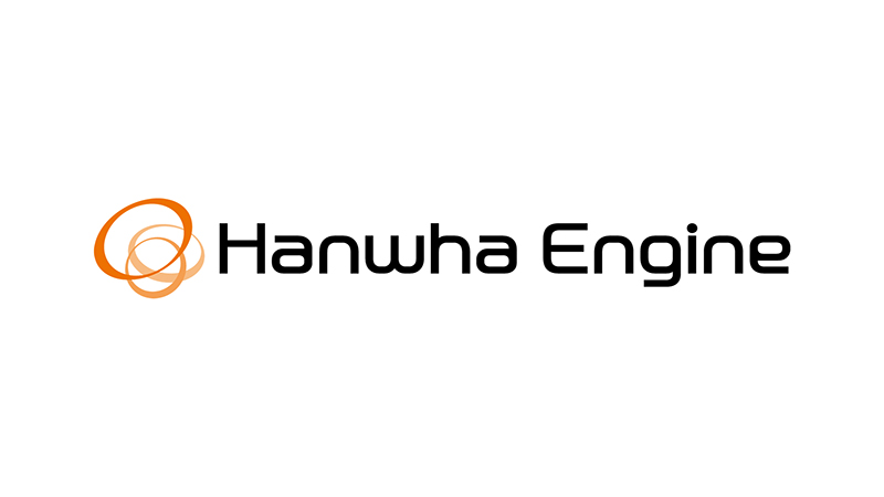 Hanwha Engine’s banner showing the company name and logo