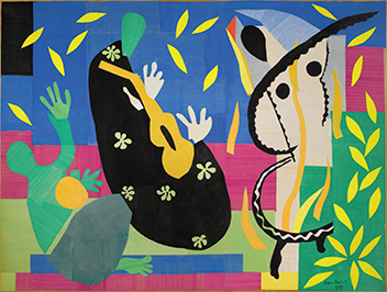henri-matisse-la-tristesse-du-roi	“La Tristesse du roi” by Henri Matisse is displayed at the Centre Pompidou.