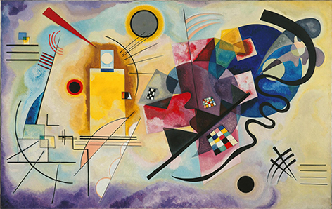 “Gelb-Rot-Blau” by Wassily Kandinsky is displayed at the Centre Pompidou.