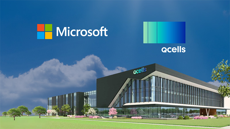 Hanwha Qcells will supply Microsoft with 12 gigawatts of solar modules and EPC services for eight years.