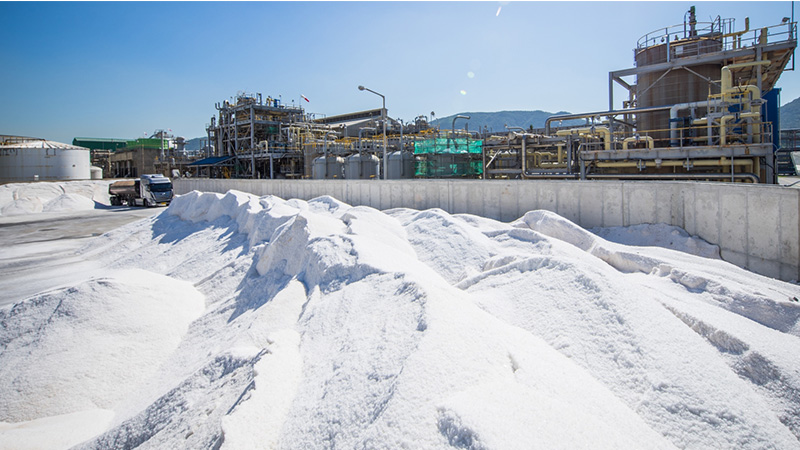 Hanwha Solution’s caustic soda (pictured) is the first in Asia to receive ISCC PLUS certification.
