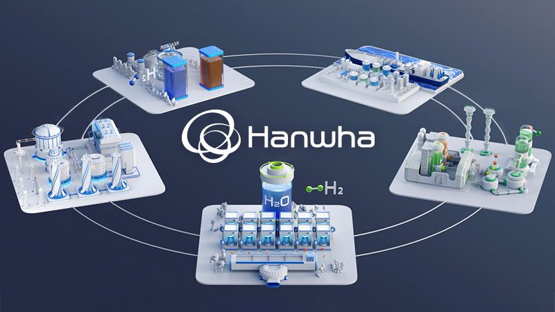 Hanwha showcased its vision for a comprehensive clean hydrogen value chain created through seven of its affiliates. 