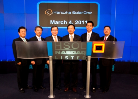 Hanwha SolarOne Introduces NASDAQ Ticker Symbol