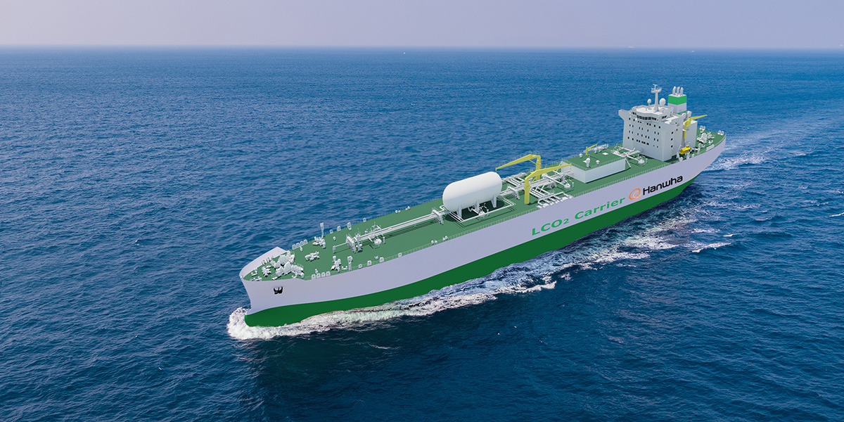 Hanwha Ocean’s liquified CO2 carrier is an eco-friendly ship that will help decarbonize the industry.