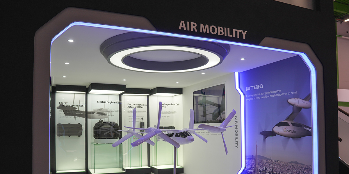 Hanwha’s Air Mobility Zone showcased its vision for the future of air transport.