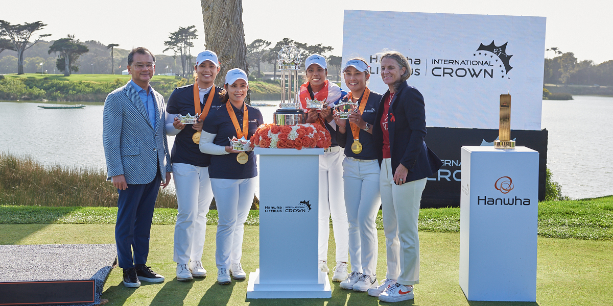 Thailand’s team took home the Hanwha LIFEPLUS International Crown at the 2023 golf sports tournament.