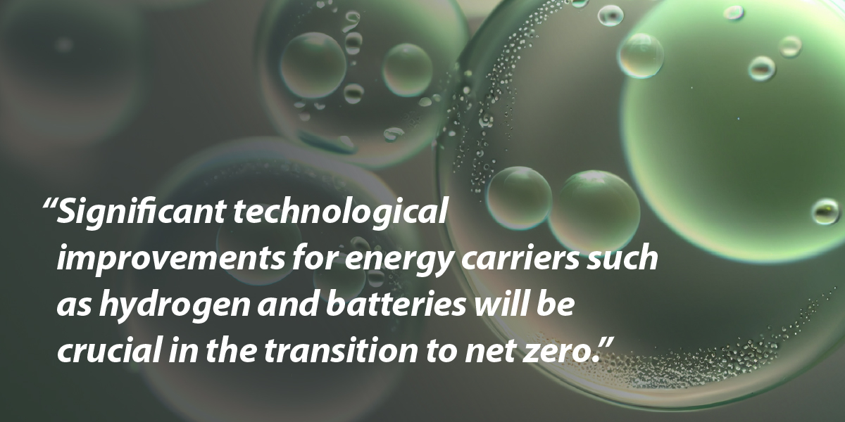 Professor Rosendahl notes the importance of technological improvements such as hydrogen in the net zero transition.