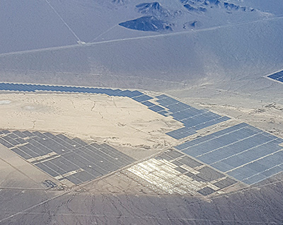 Hanwha Energy provides ESS solutions to energy projects around the world, like the Boulder Solar Project in Nevada, as pictured above