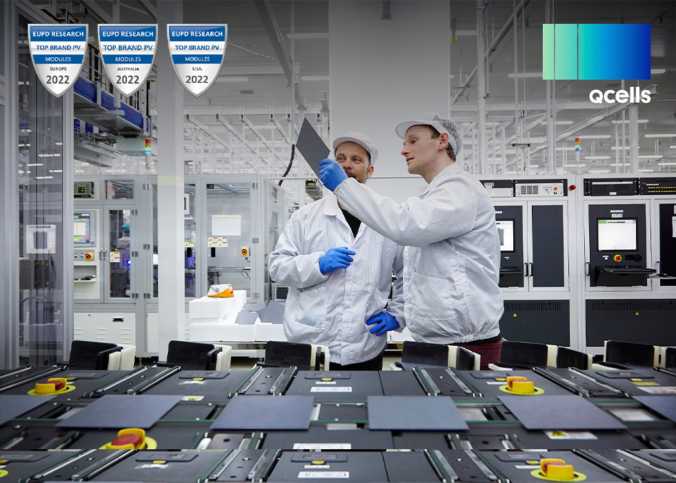 Hanwha Qcells Awarded Multiple EUPD Research 'Top Brand PV 2022' Seals in Global Solar Markets