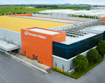 An aerial view of Hanwha Vision’s Vietnam-based manufacturing facility located in Que Vo Industrial Park, Bacninh Province.