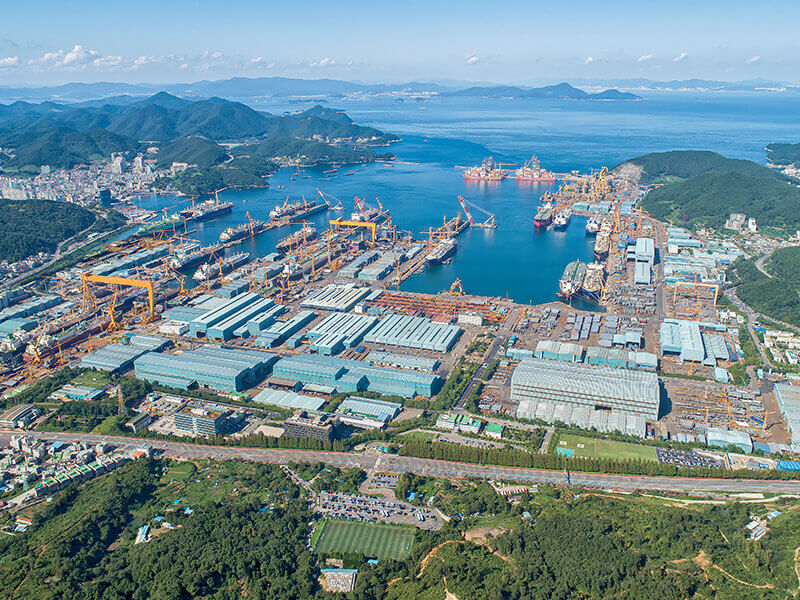 Geoje Shipyard, located in South Korea