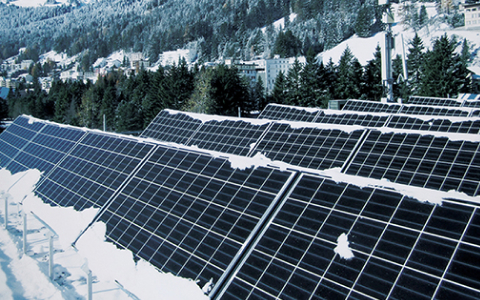 Hanwha donated solar panels to the Greener Davos initiative.