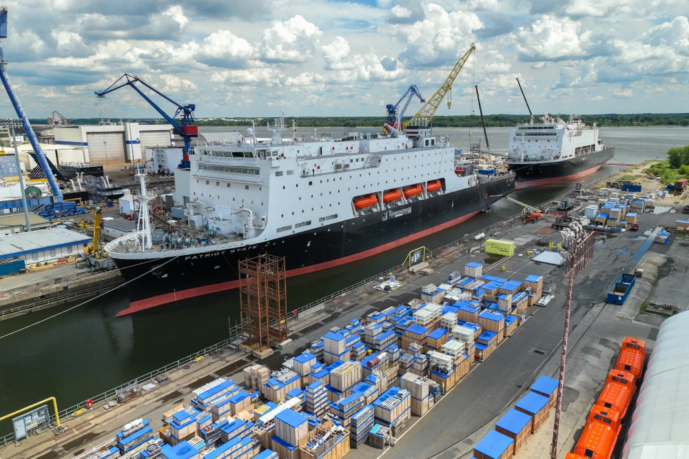 Ships at Hanwha Philly Shipyard. 