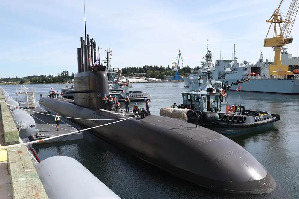 The KSS-III Dosan Ahn Chango submarine docked.