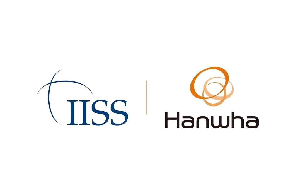 The IISS and Hanwha logos.
