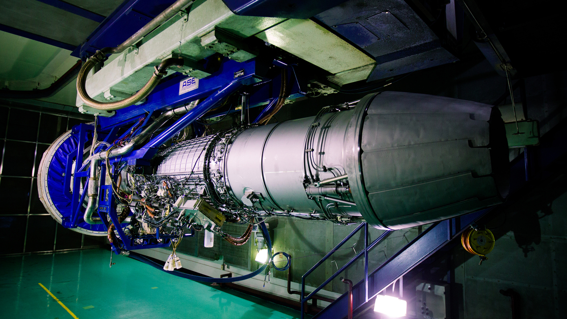 A Hanwha Aerospace aircraft engine