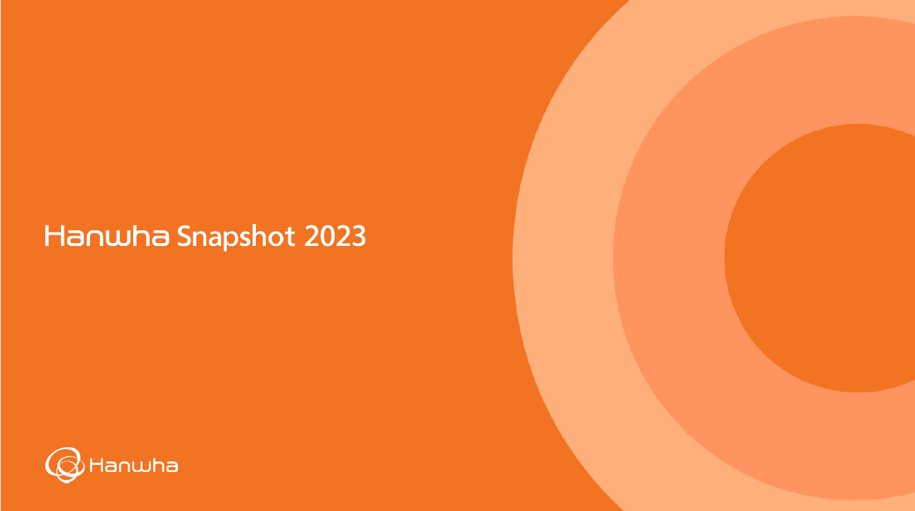 Readers can download a brochure about Hanwha’s work.