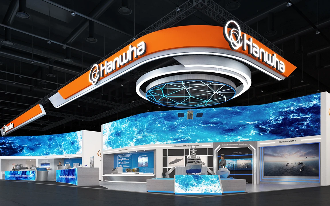 Hanwha’s exhibition space at MADEX 2025.