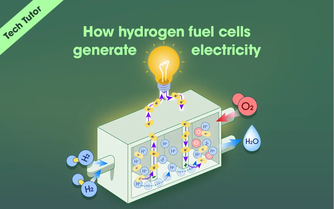 Visual guide to how hydrogen fuel cells work, where they’re used, and how they support the shift to electrification.
