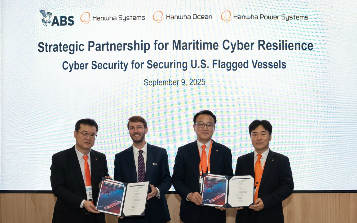 Hanwha and ABS partner to advance U.S. maritime cybersecurity standards