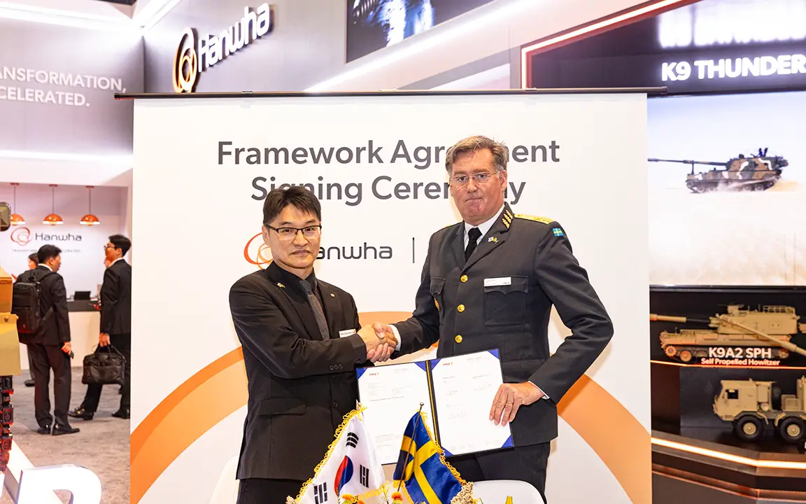 Hanwha Aerospace has secured a contract with Sweden's Defence Materiel Administration (FMV) to provide Sweden with fully NATO-standard-compliant modular charge systems (MCS)