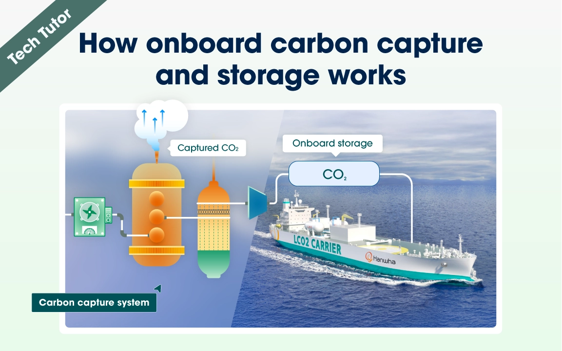 OCCS technology captures CO2 from a ship&rsquo;s exhaust and stores it to reduce emissions. 