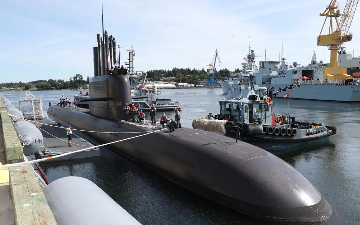 The KSS-III Dosan Ahn Chango submarine docked.