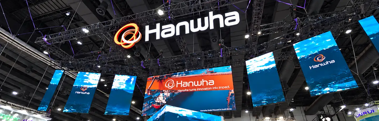 Hanwha booth at Gastech 2026