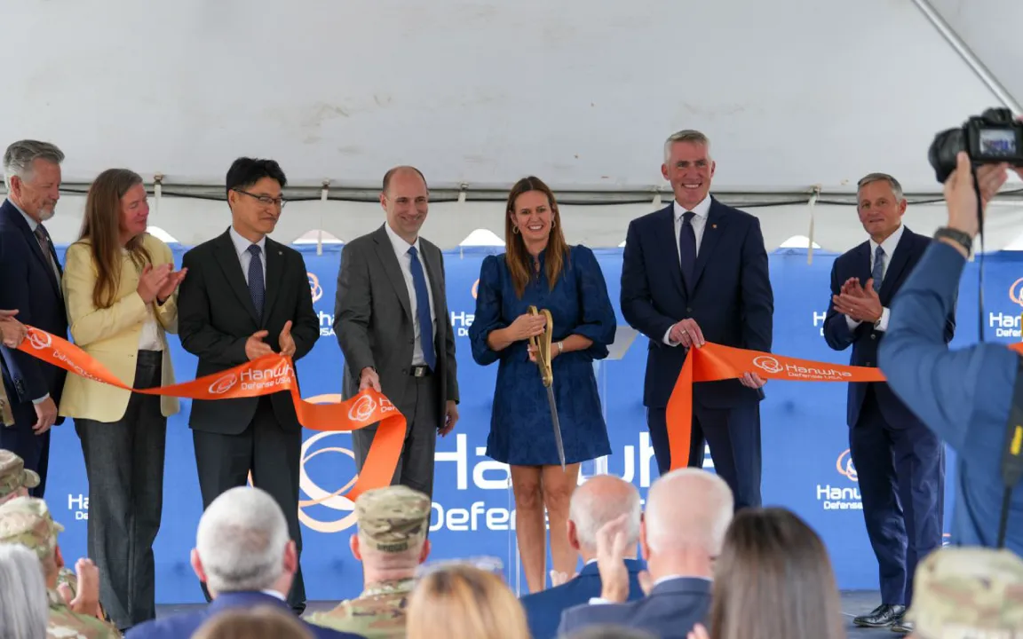 Ribbon-cutting ceremony for Hanwha Defense USA&rsquo;s new administration headquarters at Pine Bluff Arsenal in Arkansas